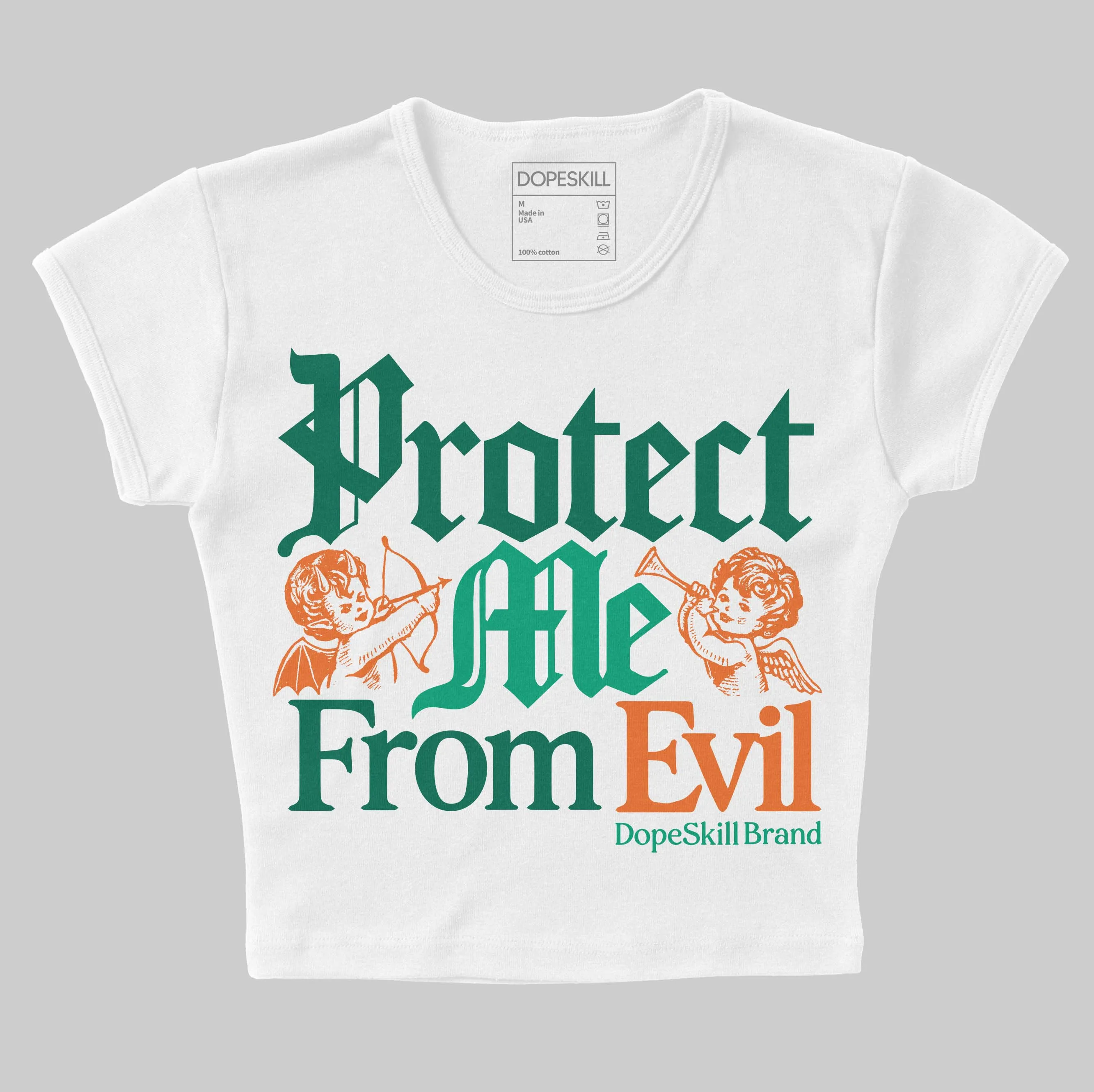 SP Nina Chanel Abney Bicoastal 3s DopeSkill Women's Crop Top Protect Me From Evil Graphic sold by DopeSkill