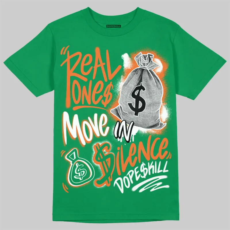 SP Nina Chanel Abney Bicoastal 3s DopeSkill Green T-shirt Real Ones Move In Silence Graphic sold by DopeSkill