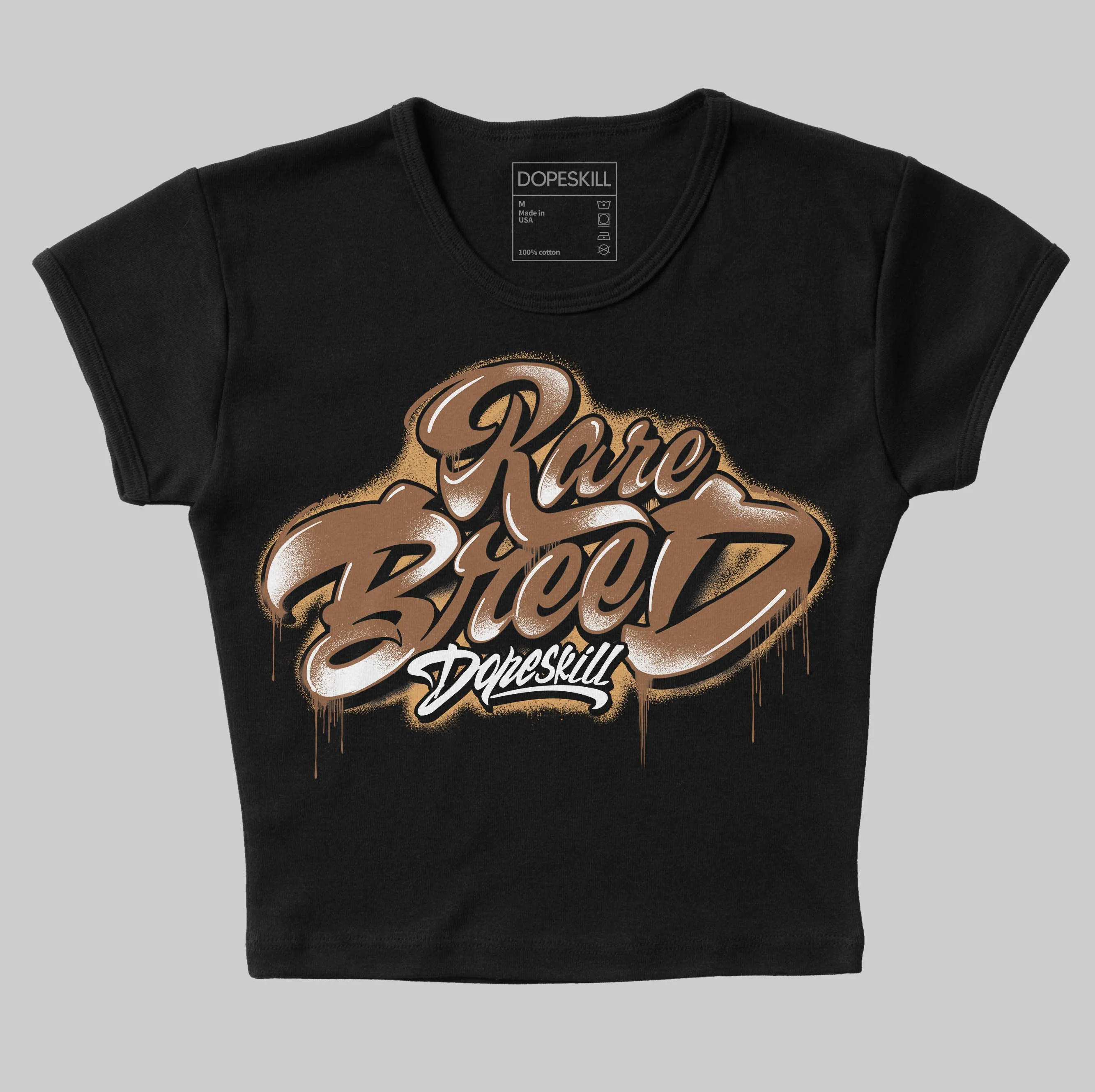 Metallic Gold 1s DopeSkill Women's Crop Top Rare Breed Type Graphic sold by DopeSkill