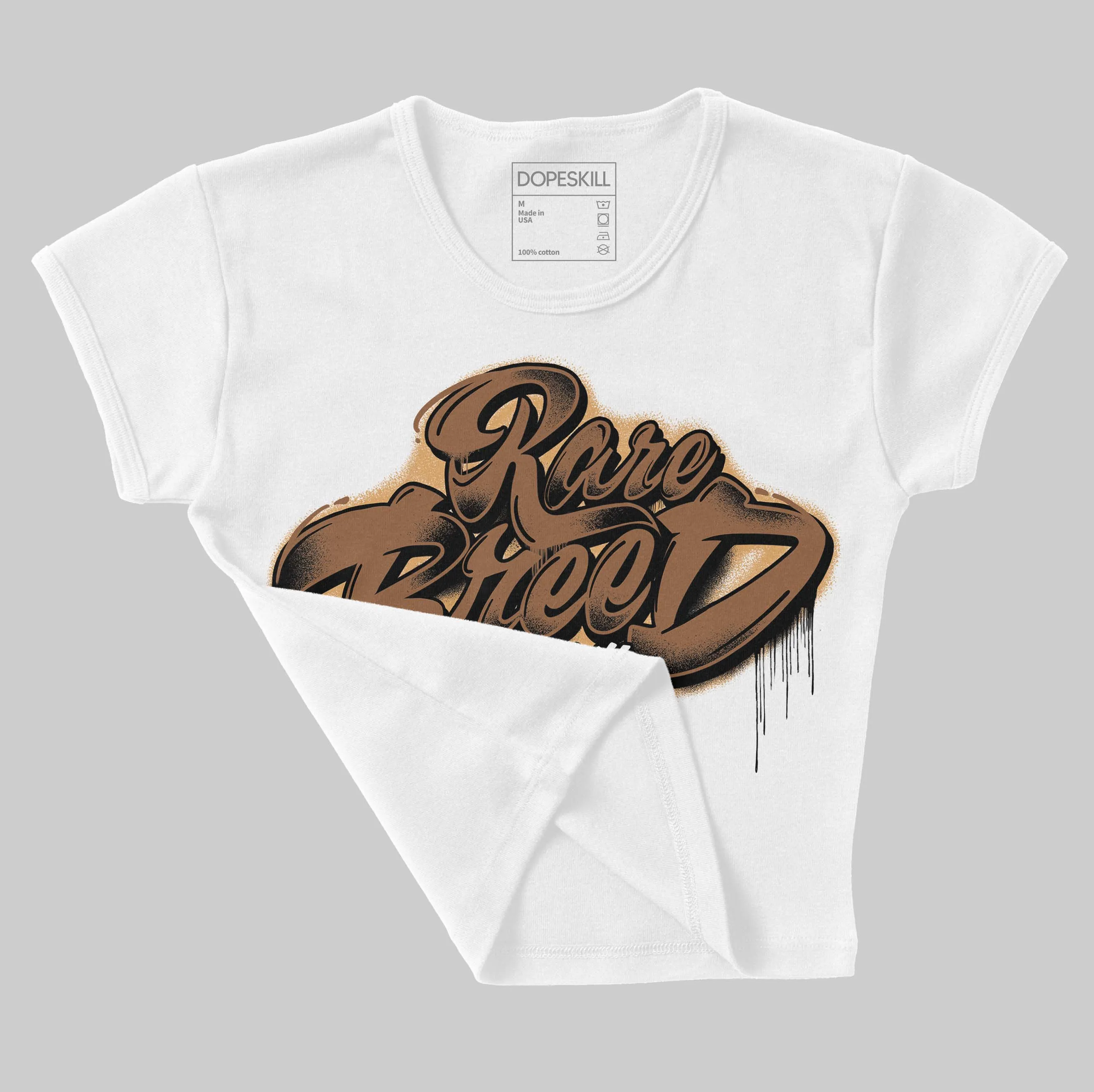 Metallic Gold 1s DopeSkill Women's Crop Top Rare Breed Type Graphic sold by DopeSkill product image thumbnail 4
