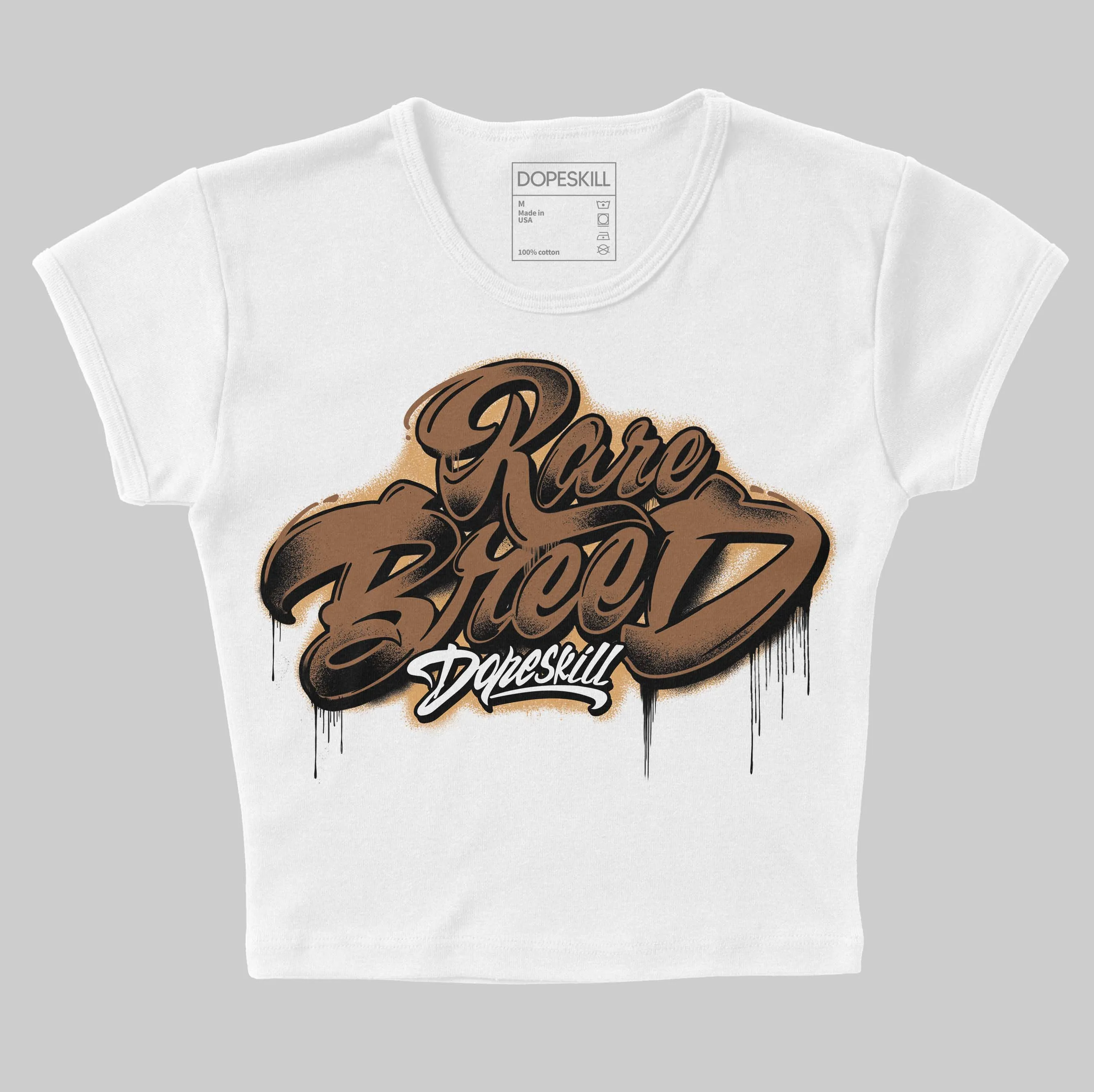 Metallic Gold 1s DopeSkill Women's Crop Top Rare Breed Type Graphic sold by DopeSkill product image thumbnail 2