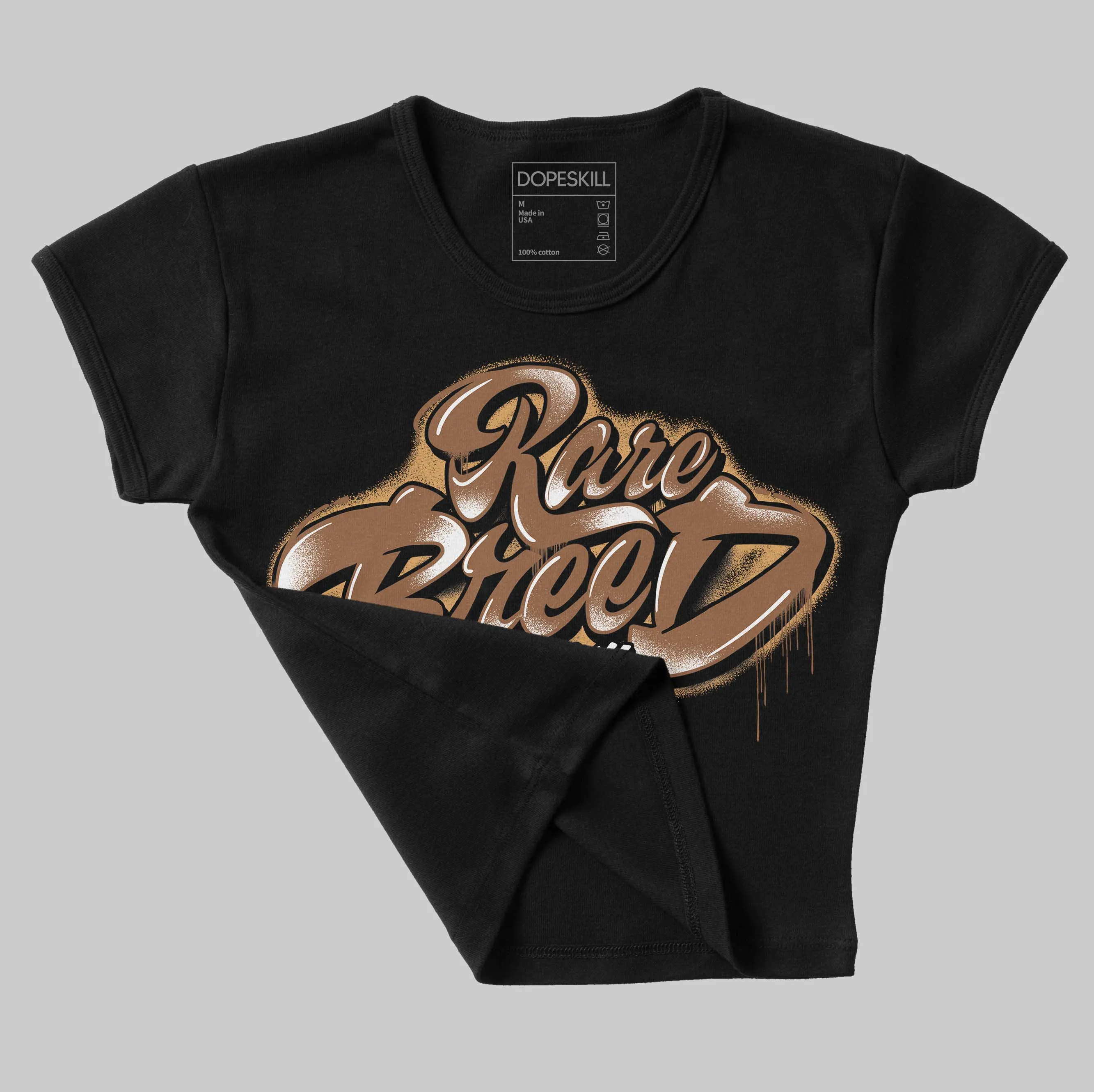 Metallic Gold 1s DopeSkill Women's Crop Top Rare Breed Type Graphic sold by DopeSkill product image thumbnail 3
