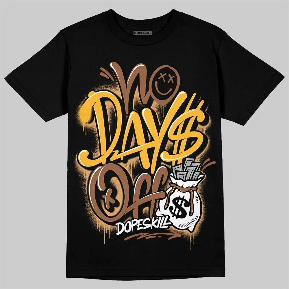 Metallic Gold 1s DopeSkill T-Shirt No Days Off Graphic sold by DopeSkill