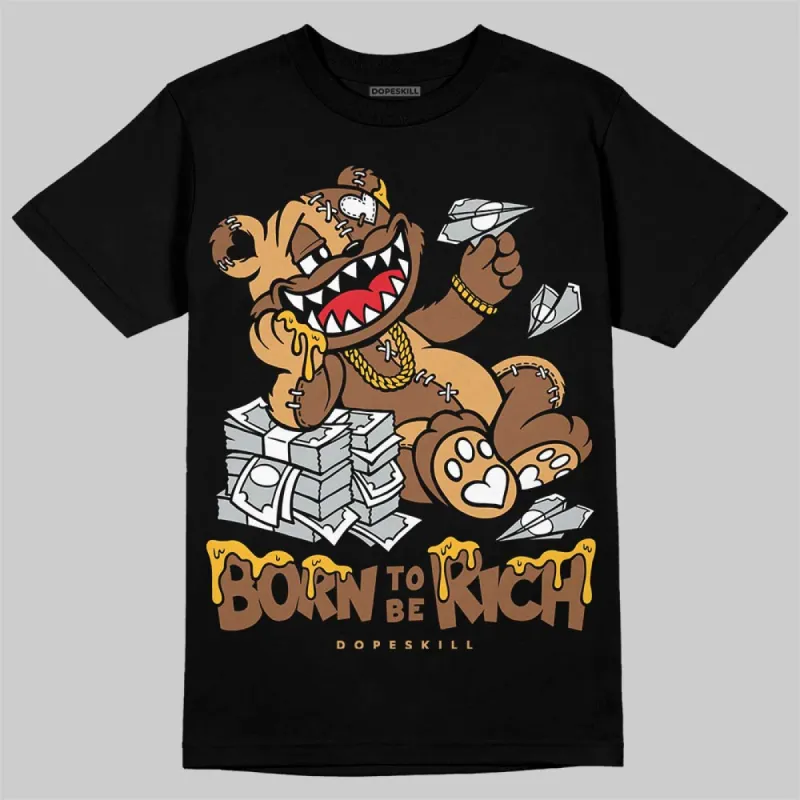 Metallic Gold 1s DopeSkill T-Shirt Born To Be Rich Graphic sold by DopeSkill