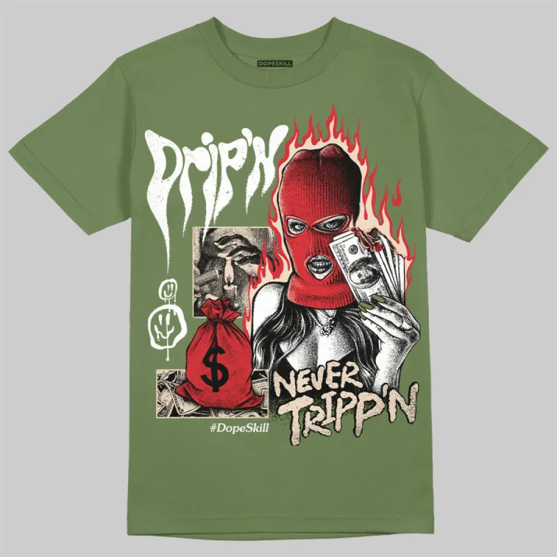 Medium Olive 1s DopeSkill Olive T-shirt Drip'n Never Tripp'n Graphic sold by DopeSkill