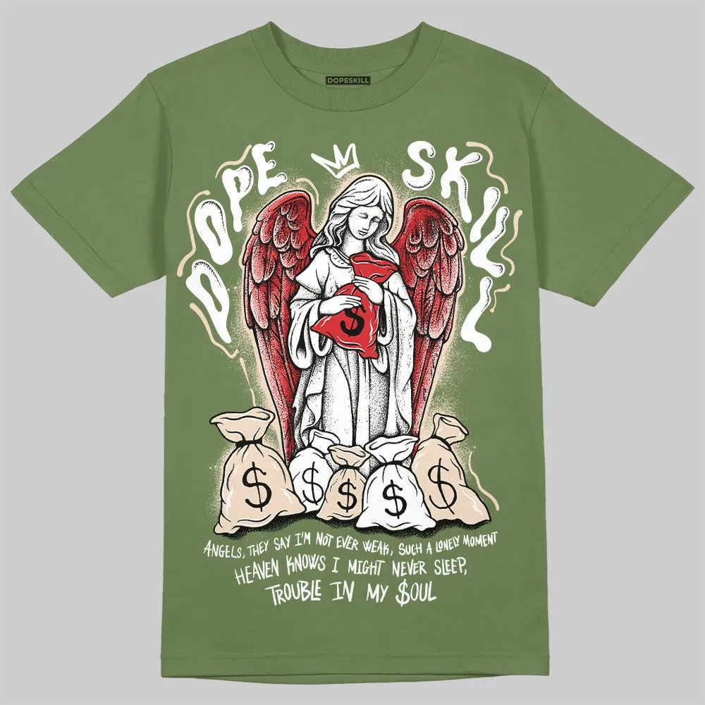 Medium Olive 1s DopeSkill Olive T-shirt Angels Graphic sold by DopeSkill