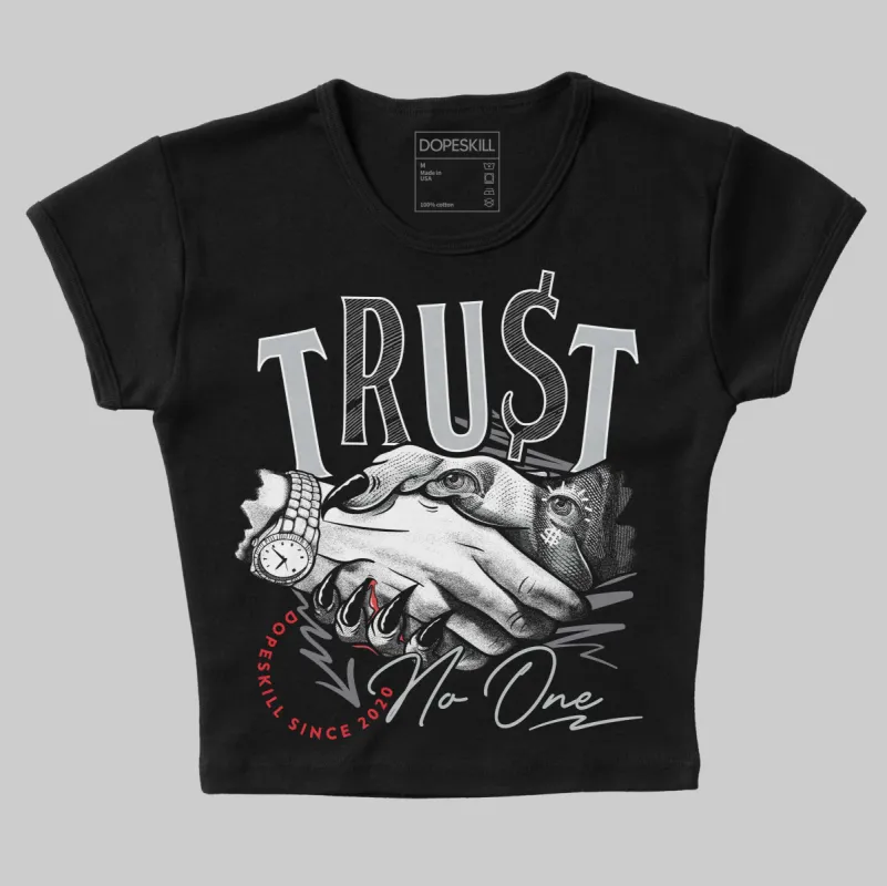 Wolf Grey 12s DopeSkill Women's Crop Top Trust No One Graphic sold by DopeSkill