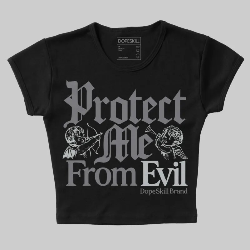 Wolf Grey 12s DopeSkill Women's Crop Top Protect Me From Evil Graphic sold by DopeSkill