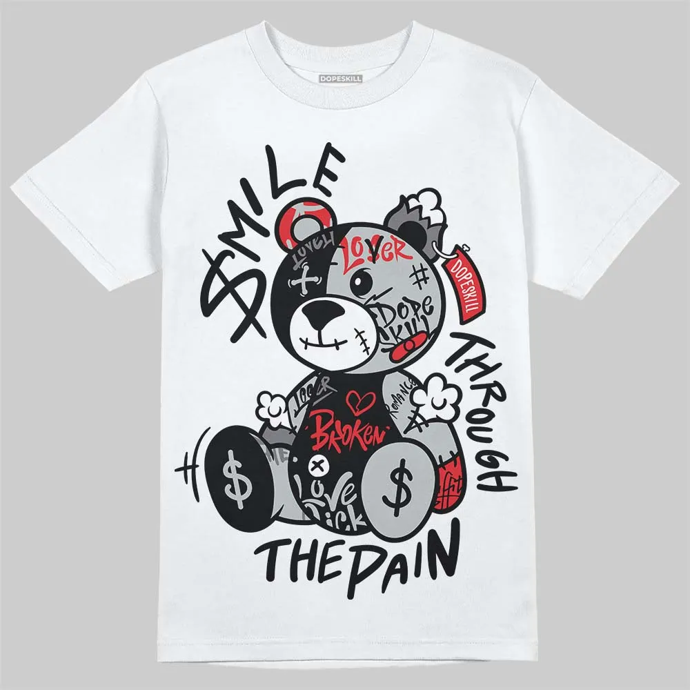 Wolf Grey 12s DopeSkill T-Shirt Smile Through The Pain Graphic sold by DopeSkill product image thumbnail 2
