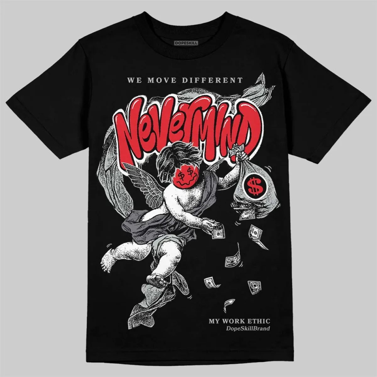 Wolf Grey 12s DopeSkill T-Shirt Nevermind Graphic sold by DopeSkill