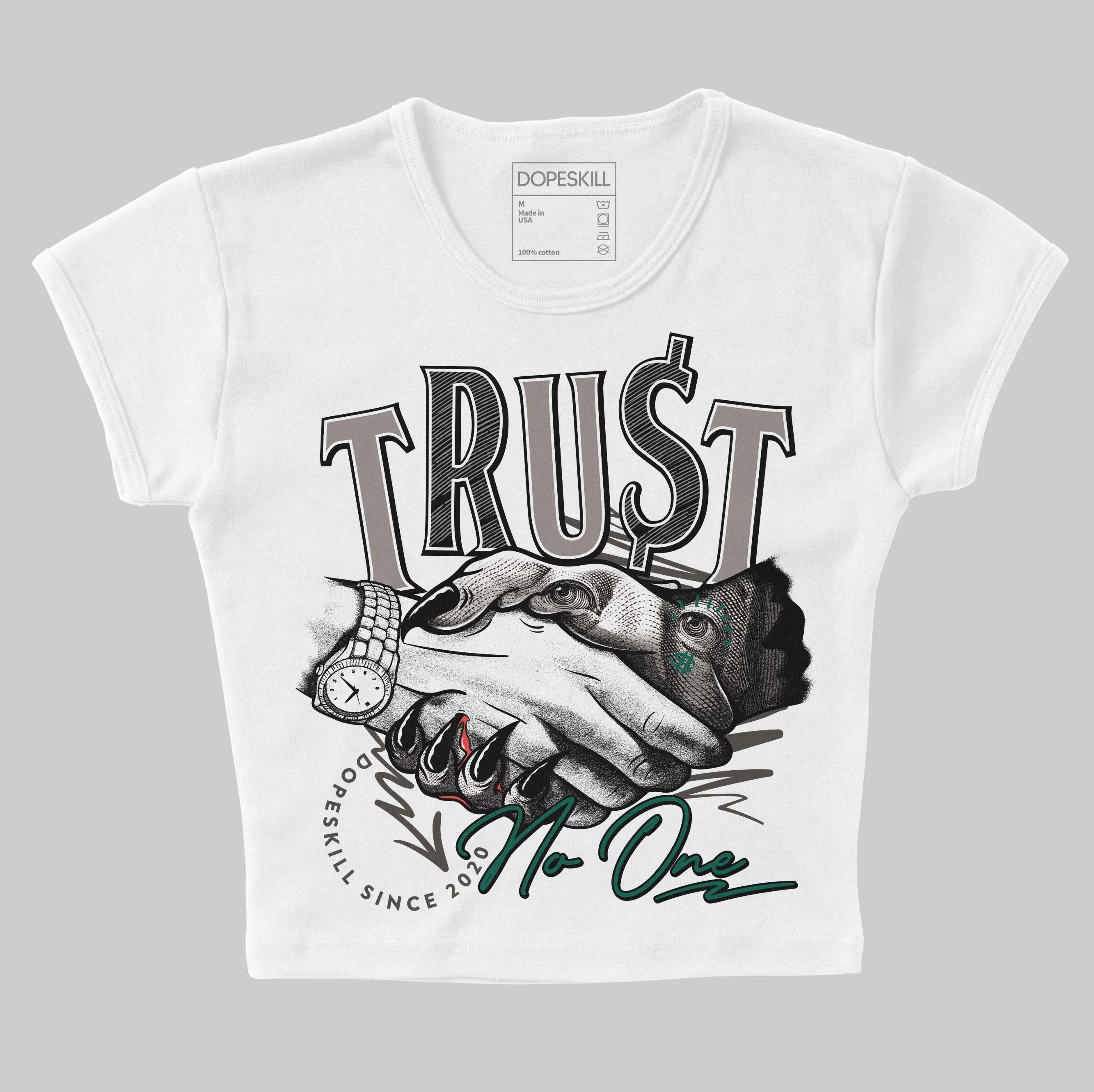 2002R Protection Pack Rain Cloud DopeSkill Women's Crop Top Trust No One Graphic sold by DopeSkill