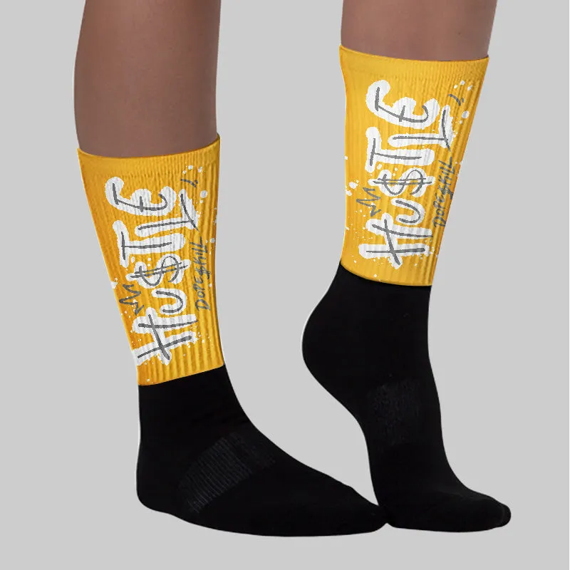 9060 Varsity Gold DopeSkill Sublimated Socks Hustle Graphic sold by DopeSkill product image thumbnail 2