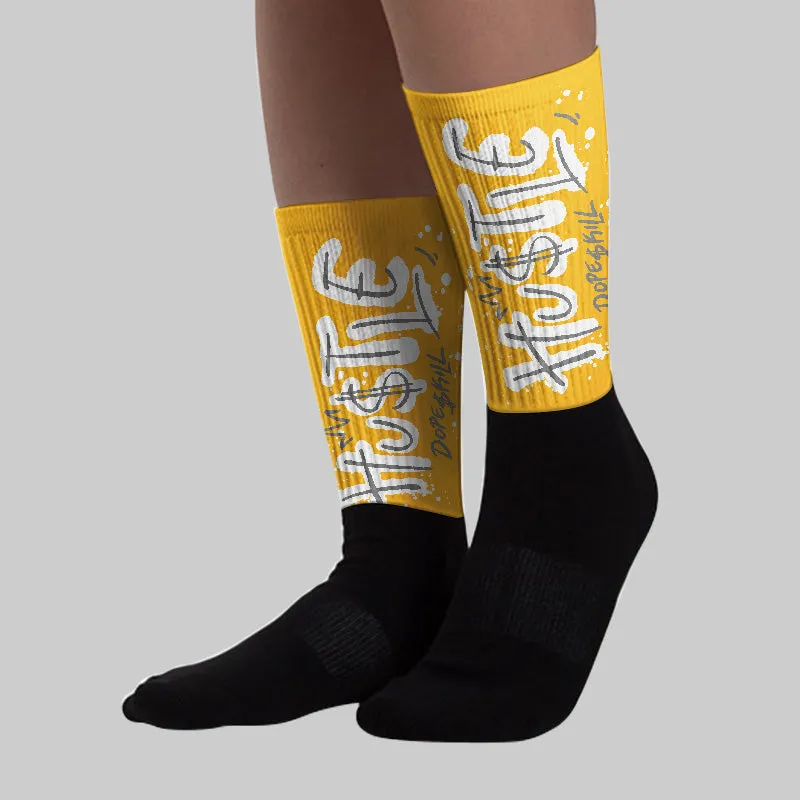 9060 Varsity Gold DopeSkill Sublimated Socks Hustle Graphic sold by DopeSkill product image thumbnail 3