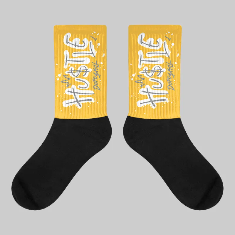9060 Varsity Gold DopeSkill Sublimated Socks Hustle Graphic sold by DopeSkill