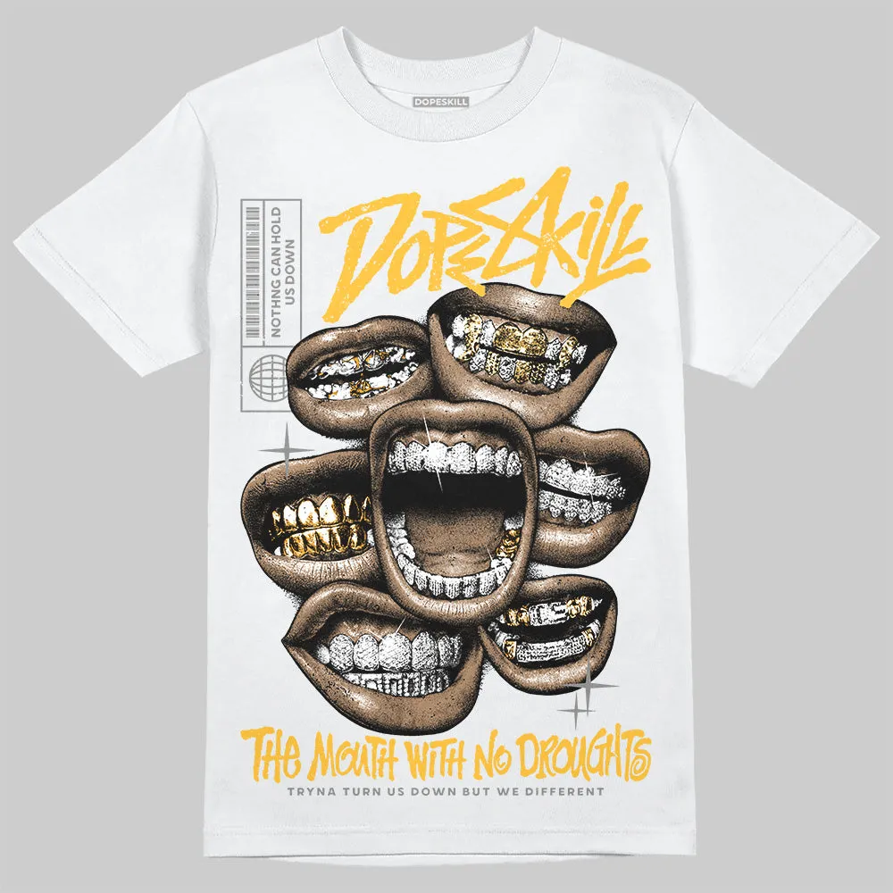 9060 Varsity Gold DopeSkill T-Shirt The Mouth With No Droughts Graphic sold by DopeSkill product image thumbnail 2