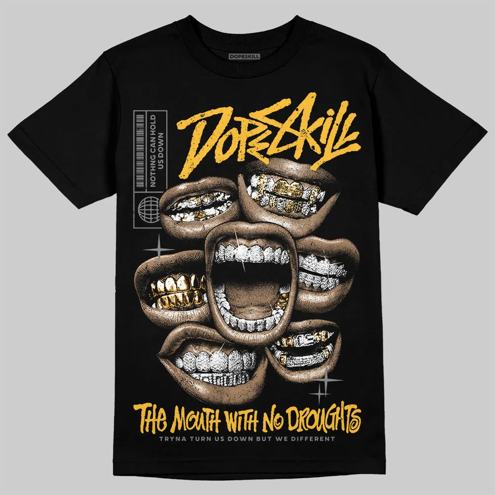 9060 Varsity Gold DopeSkill T-Shirt The Mouth With No Droughts Graphic sold by DopeSkill