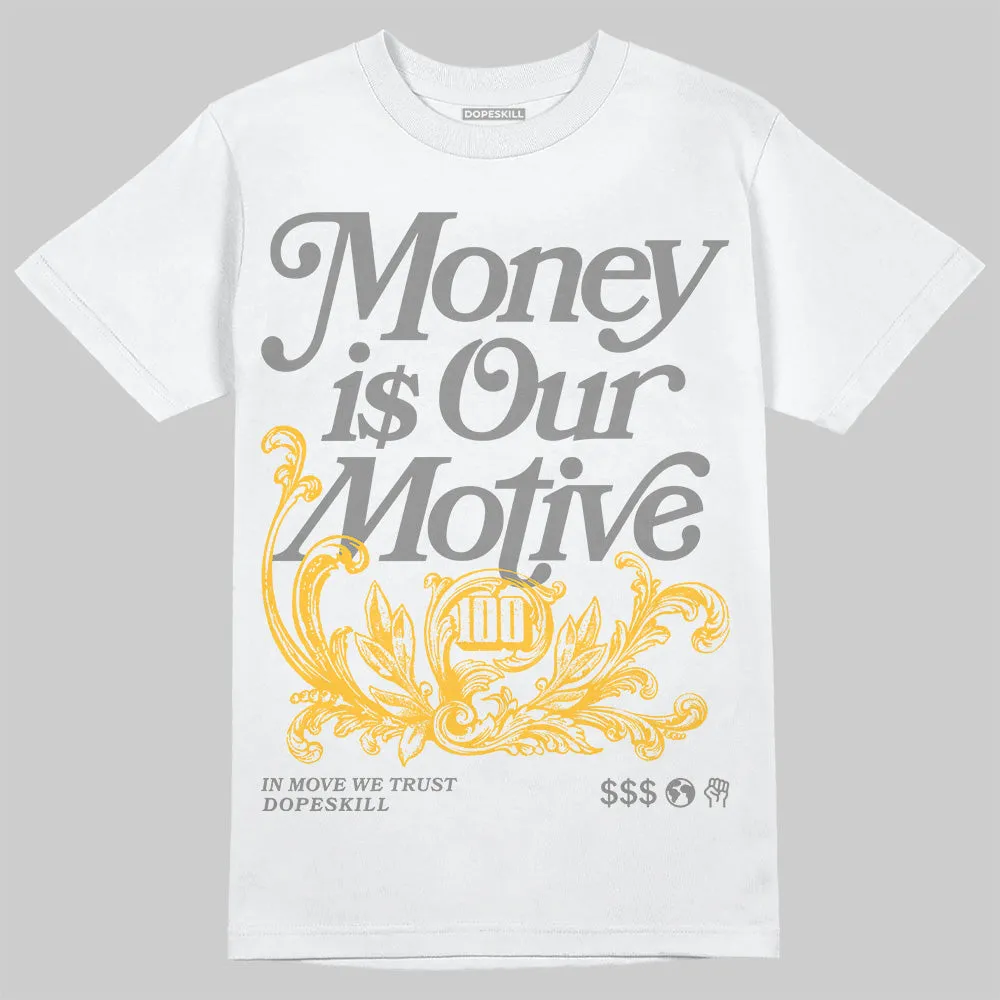 9060 Varsity Gold DopeSkill T-Shirt Money Is Our Motive Typo Graphic sold by DopeSkill product image thumbnail 2