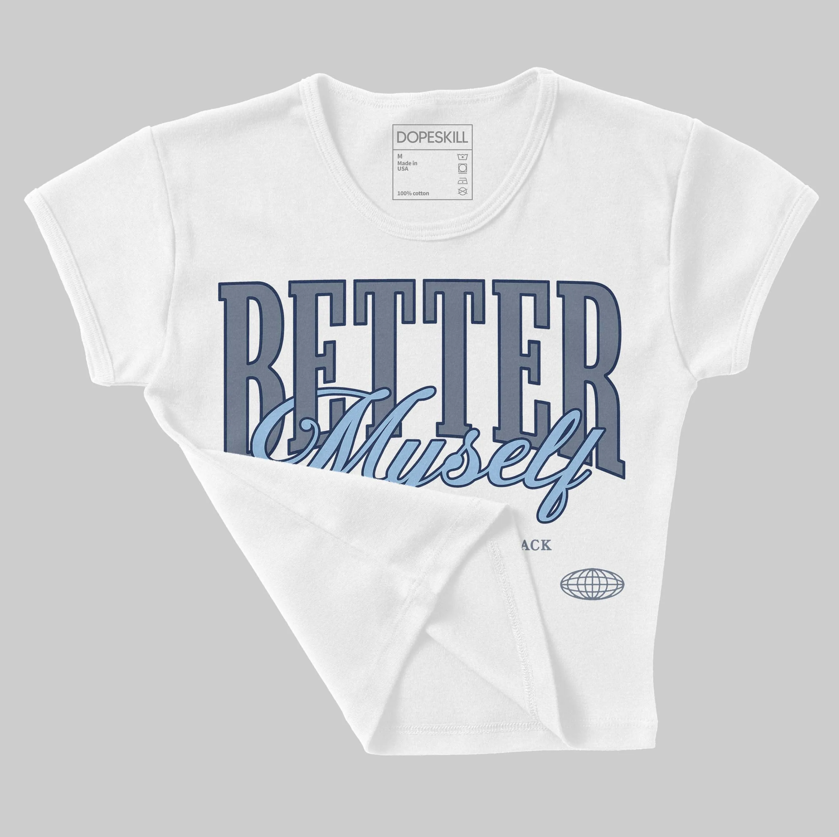 9060 Grey Day DopeSkill Women's Crop Top Better Myself Graphic sold by DopeSkill product image thumbnail 3