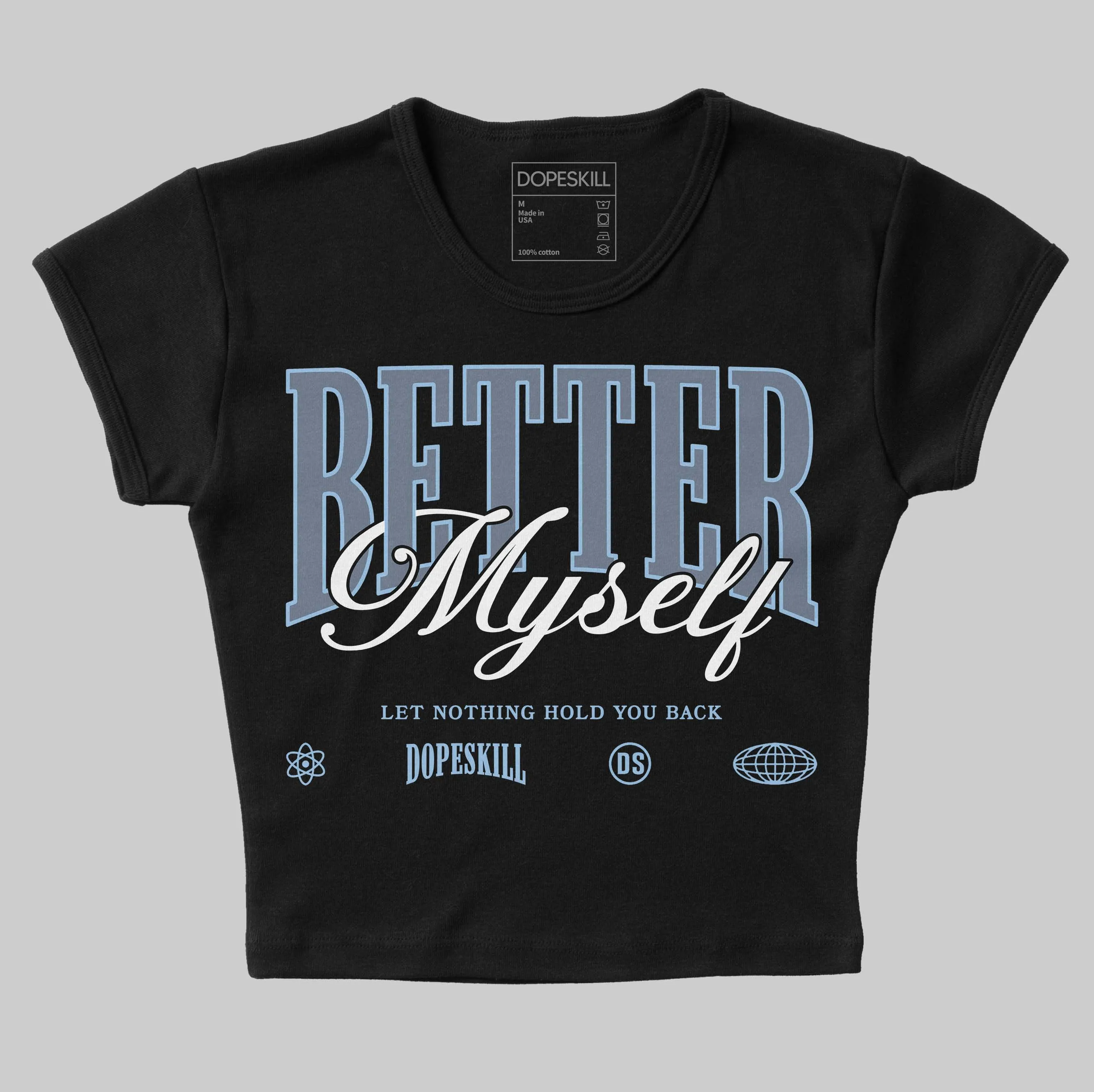 9060 Grey Day DopeSkill Women's Crop Top Better Myself Graphic sold by DopeSkill product image thumbnail 2