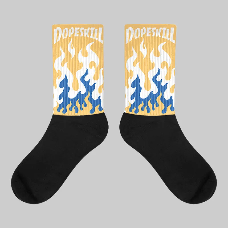 Canary 1s DopeSkill Sublimated Socks FIRE Graphic sold by DopeSkill