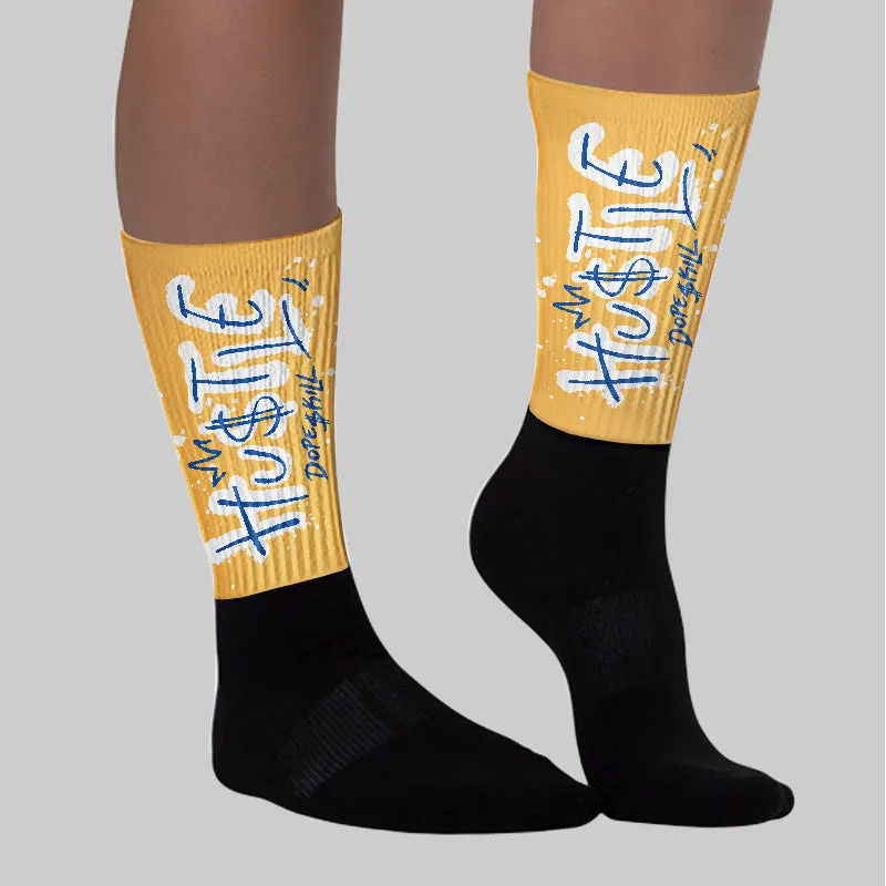 Canary 1s DopeSkill Sublimated Socks Hustle Graphic sold by DopeSkill product image thumbnail 2