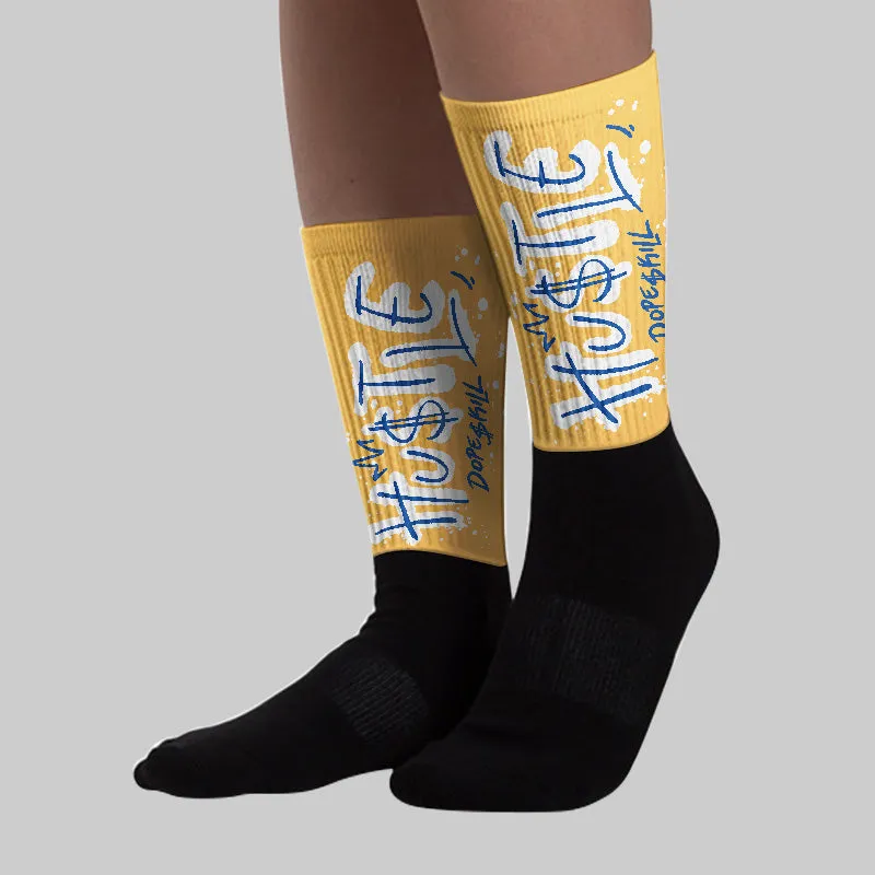 Canary 1s DopeSkill Sublimated Socks Hustle Graphic sold by DopeSkill product image thumbnail 3