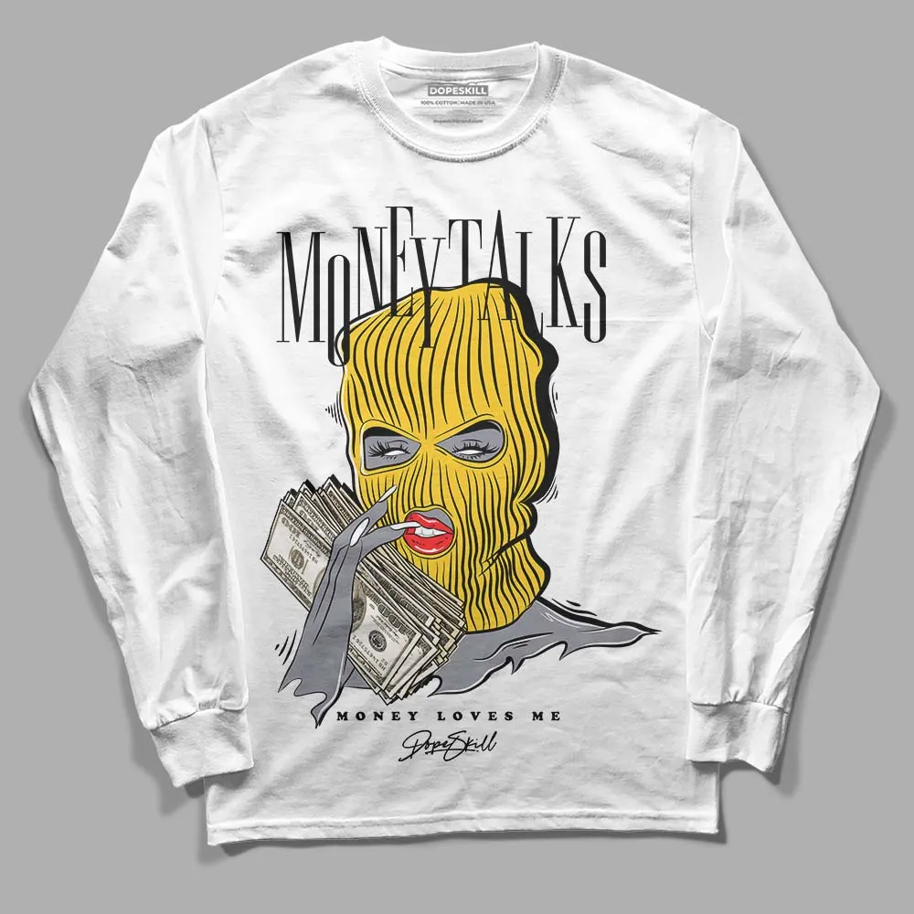 Vivid Sulfur 4s DopeSkill Long Sleeve T-Shirt Money Talks Graphic sold by DopeSkill