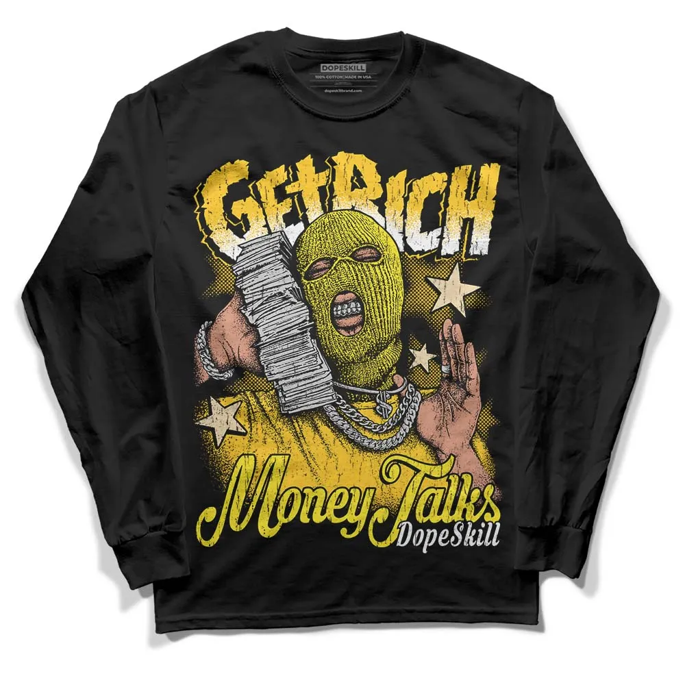 Vivid Sulfur 4s DopeSkill Long Sleeve T-Shirt Get Rich Graphic sold by DopeSkill product image thumbnail 2