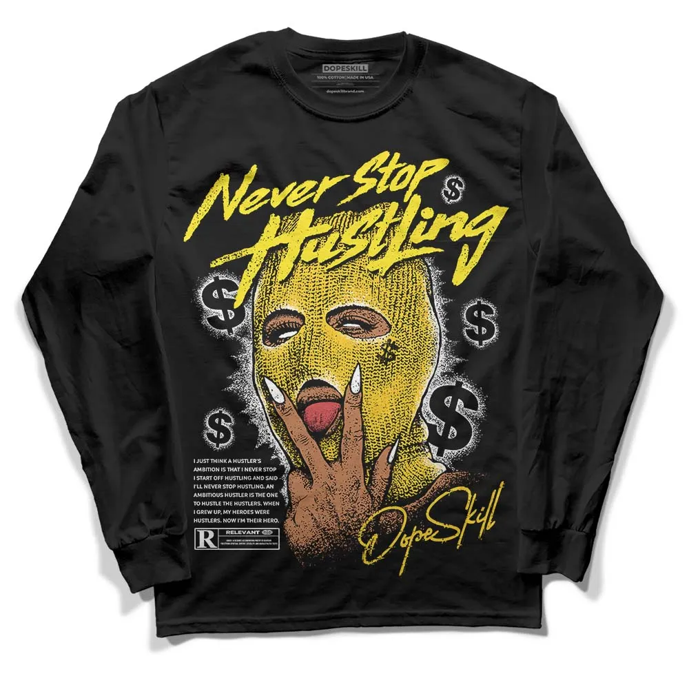 Vivid Sulfur 4s DopeSkill Long Sleeve T-Shirt Never Stop Hustling Graphic sold by DopeSkill product image thumbnail 2