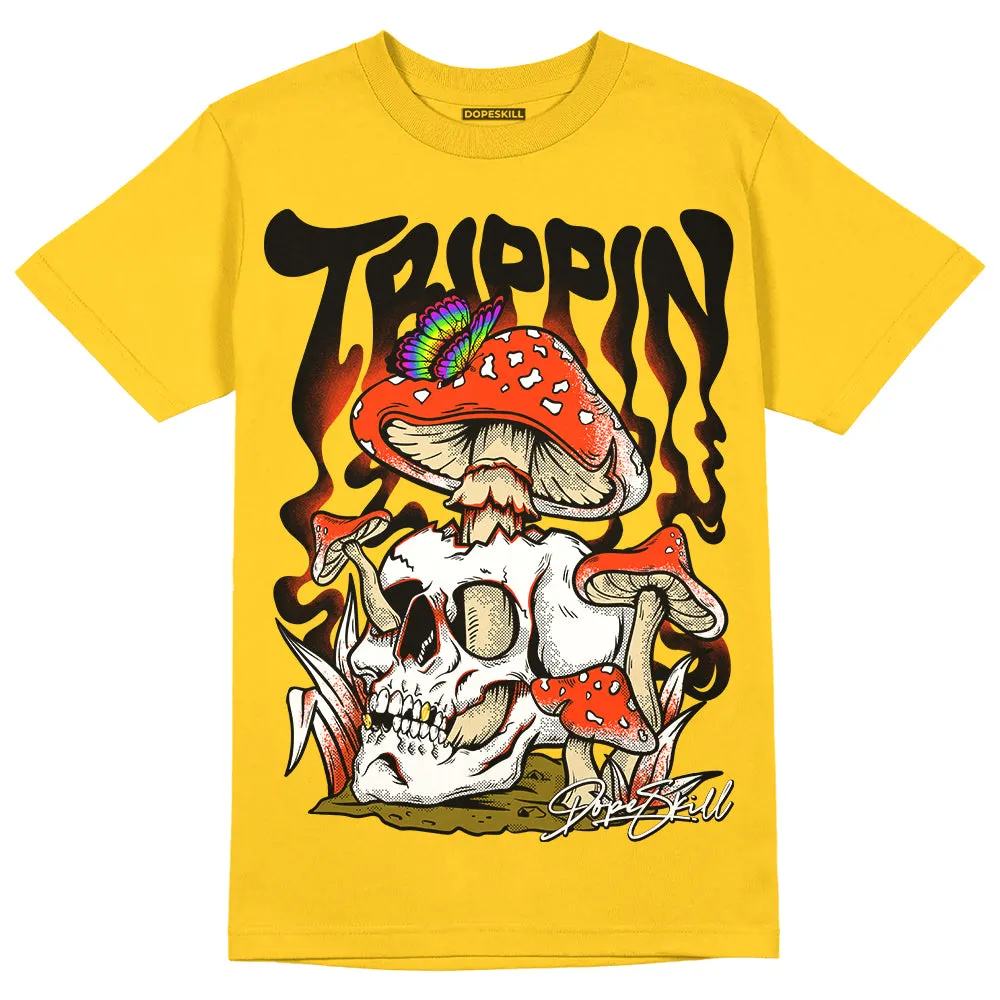 Vivid Sulfur 4s DopeSkill Yellow T-shirt Trippin Graphic sold by DopeSkill