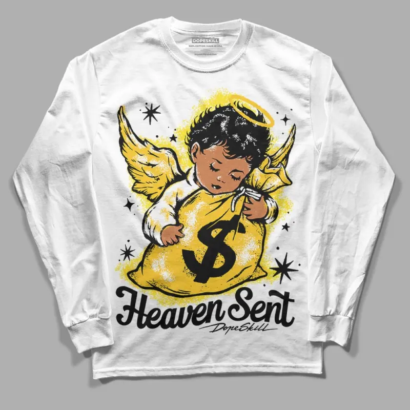 Vivid Sulfur 4s DopeSkill Long Sleeve T-Shirt Heaven Sent Graphic sold by DopeSkill