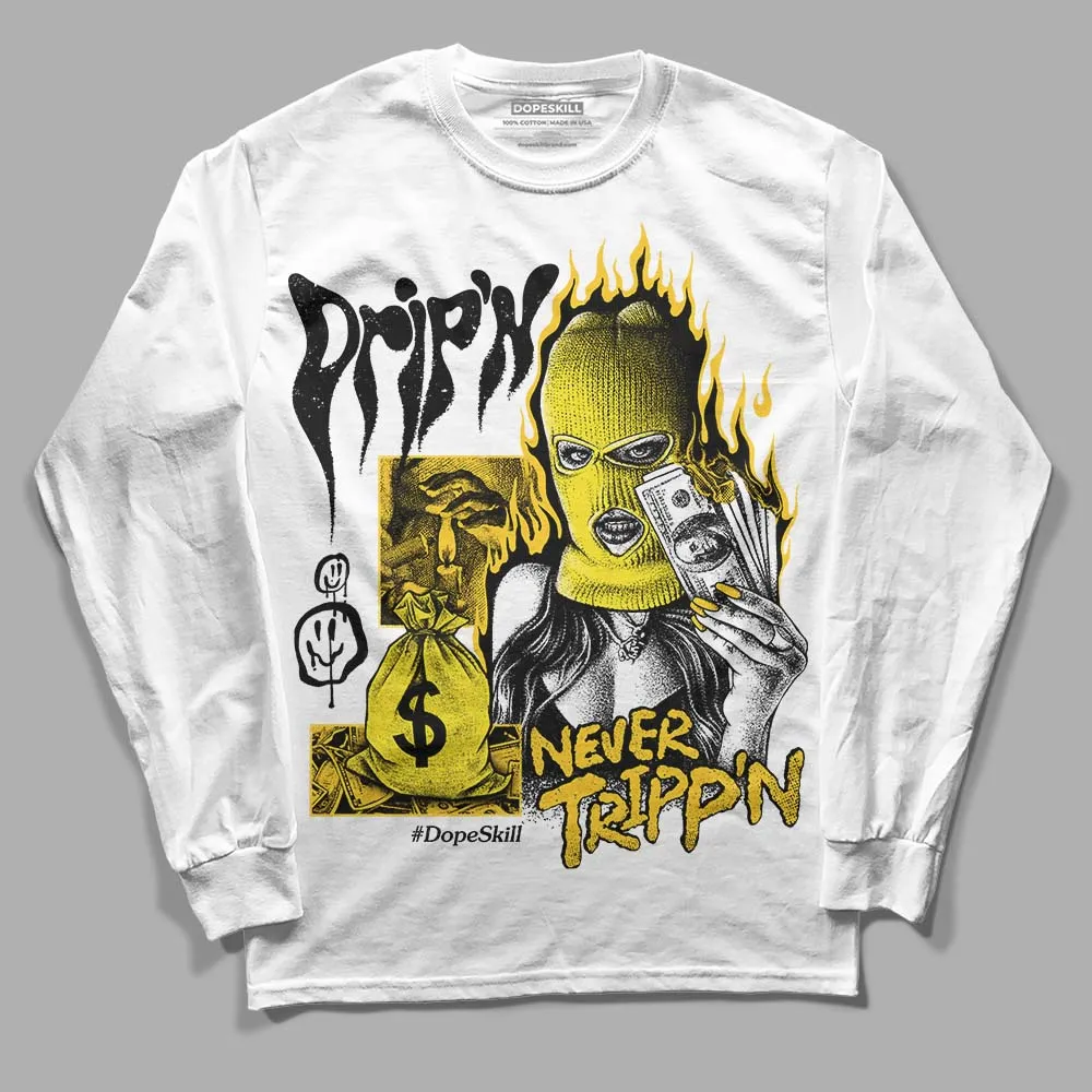 Vivid Sulfur 4s DopeSkill Long Sleeve T-Shirt Drip'n Never Tripp'n Graphic sold by DopeSkill
