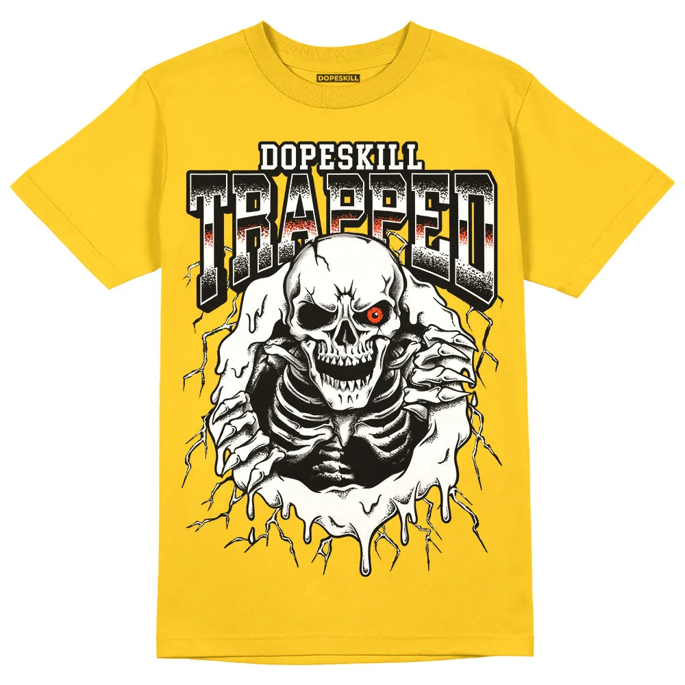 Vivid Sulfur 4s DopeSkill Yellow T-shirt Trapped Halloween Graphic sold by DopeSkill