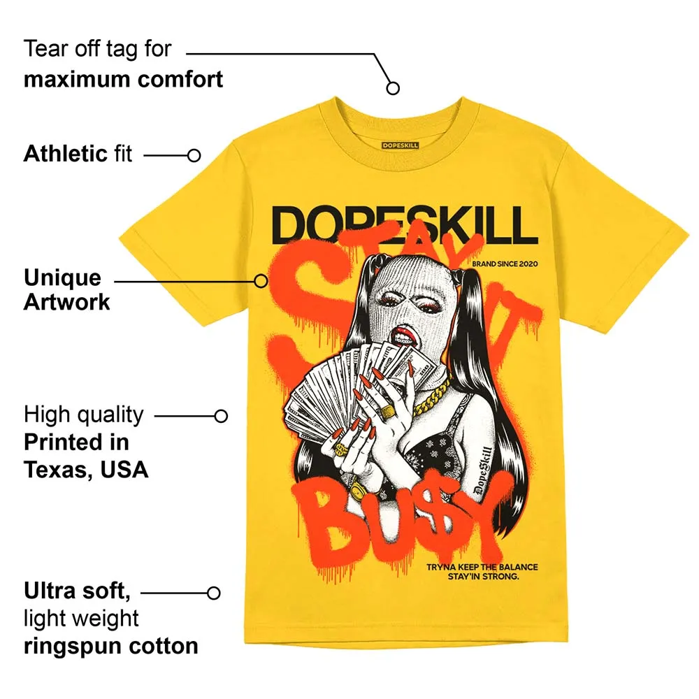 Vivid Sulfur 4s DopeSkill Yellow T-shirt Stay It Busy Graphic sold by DopeSkill product image thumbnail 2