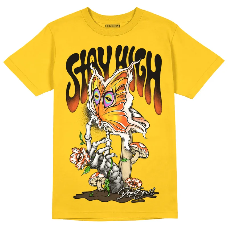 Vivid Sulfur 4s DopeSkill Yellow T-shirt Stay High Graphic sold by DopeSkill