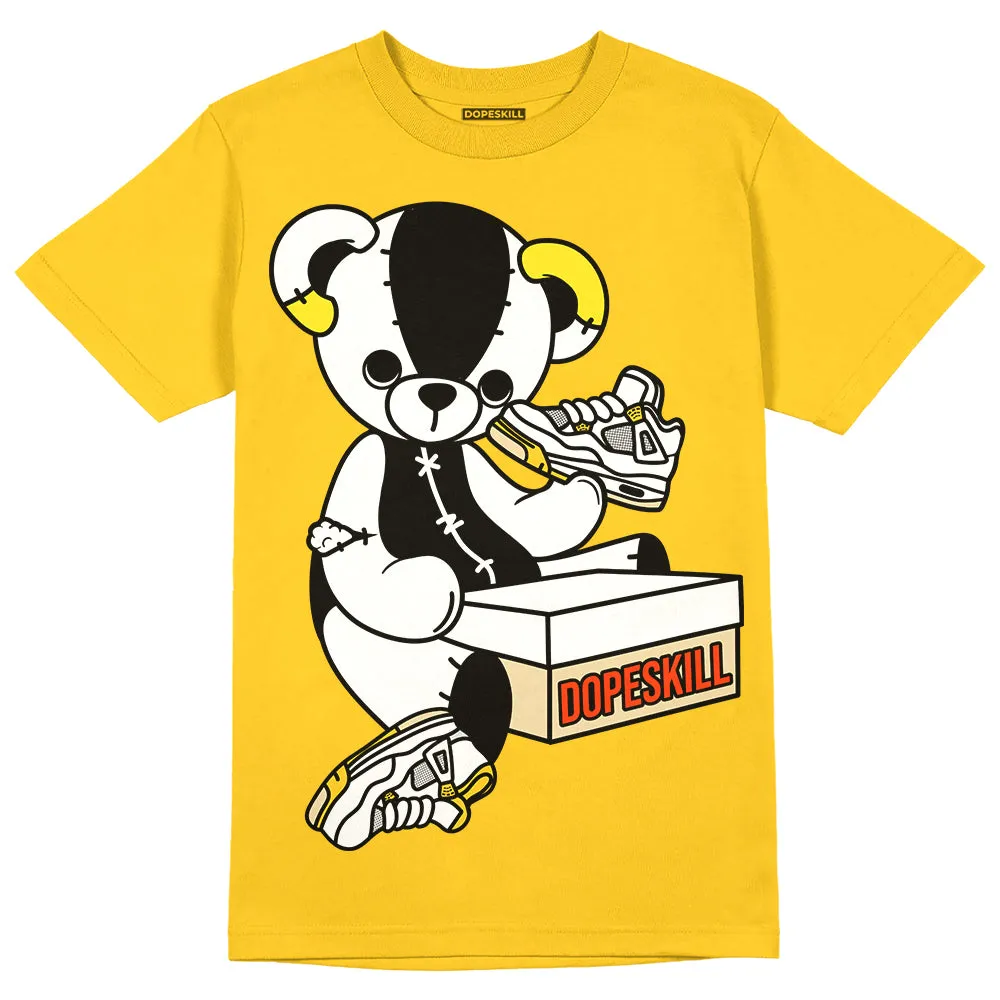 Vivid Sulfur 4s DopeSkill Yellow T-shirt Sneakerhead BEAR Graphic sold by DopeSkill