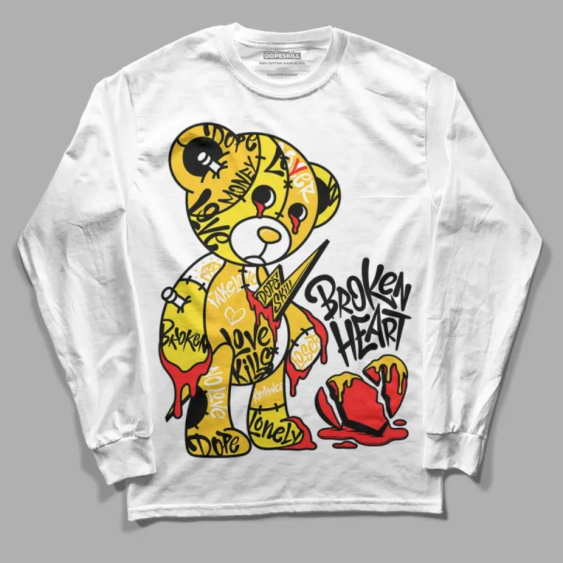 Vivid Sulfur 4s DopeSkill Long Sleeve T-Shirt Broken Heart Graphic sold by DopeSkill