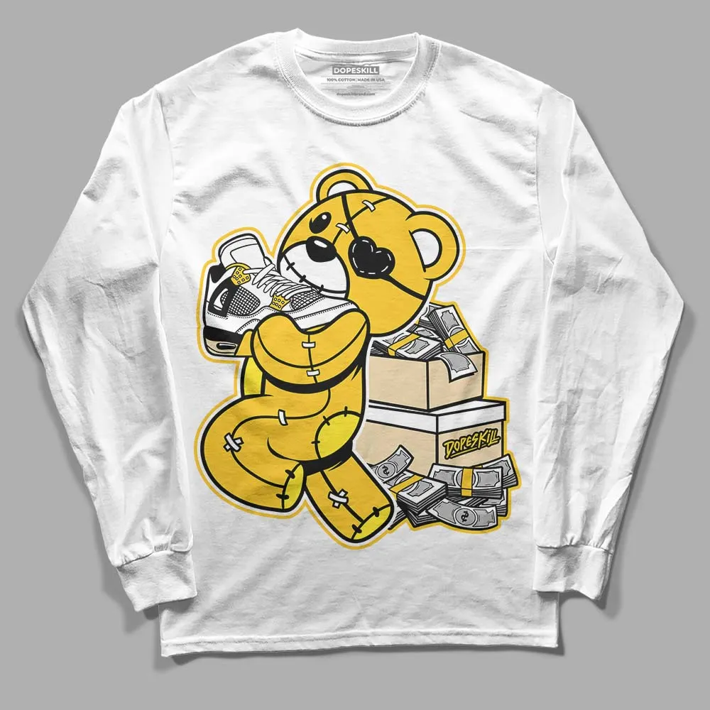 Vivid Sulfur 4s DopeSkill Long Sleeve T-Shirt Bear Steals Sneaker Graphic sold by DopeSkill