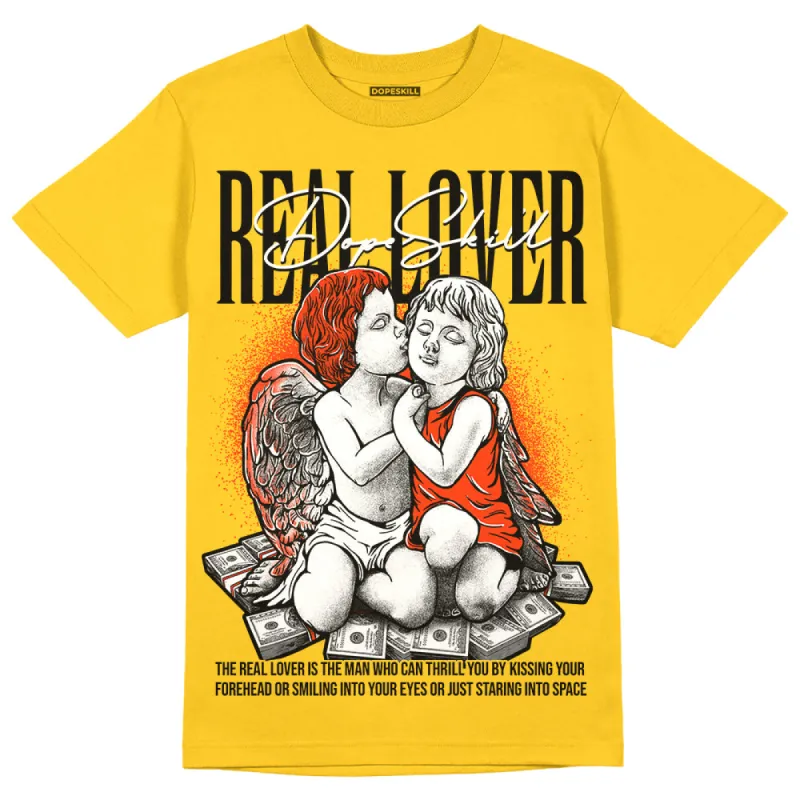 Vivid Sulfur 4s DopeSkill Yellow T-shirt Real Lover Graphic sold by DopeSkill