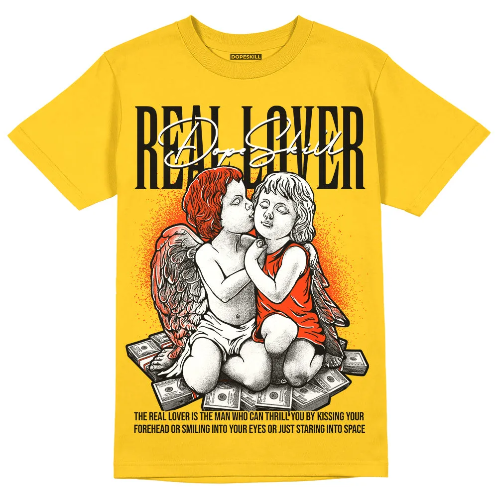 Vivid Sulfur 4s DopeSkill Yellow T-shirt Real Lover Graphic sold by DopeSkill