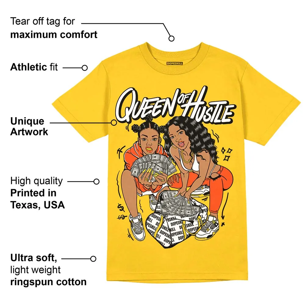 Vivid Sulfur 4s DopeSkill Yellow T-shirt Queen Of Hustle Graphic sold by DopeSkill product image thumbnail 2