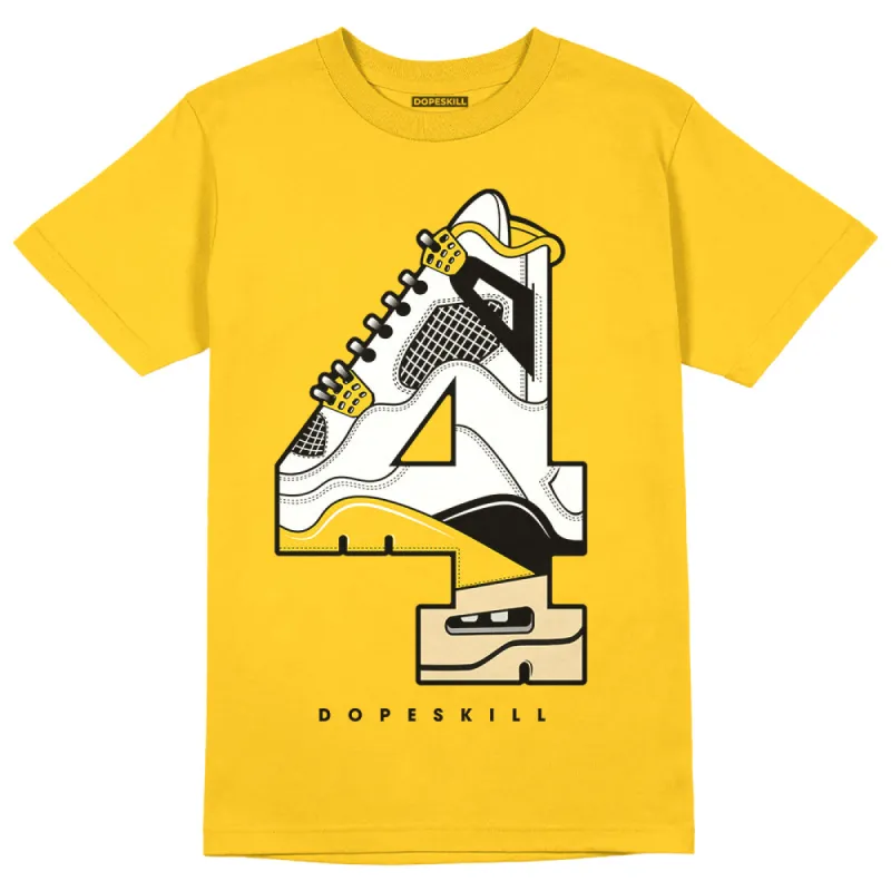 Vivid Sulfur 4s DopeSkill Yellow T-shirt No.4 Graphic sold by DopeSkill