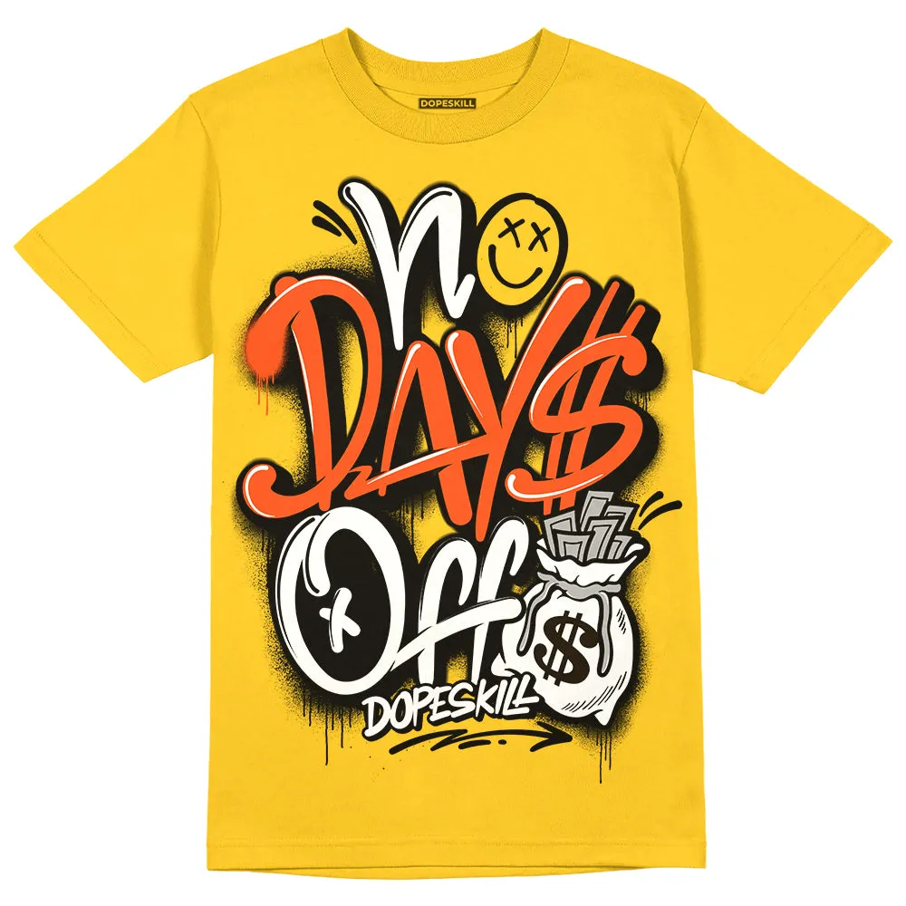 Vivid Sulfur 4s DopeSkill Yellow T-shirt No Days Off Graphic sold by DopeSkill