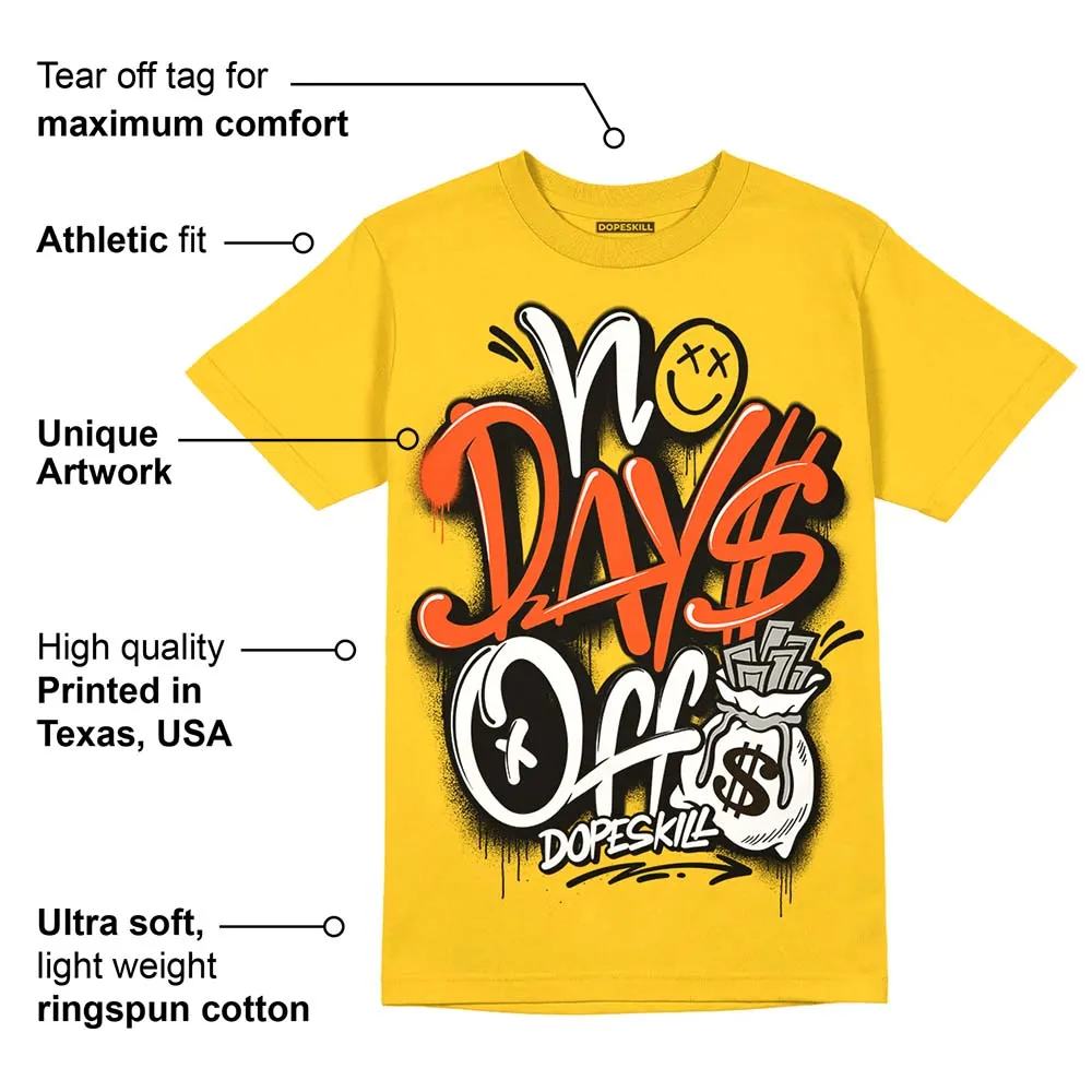 Vivid Sulfur 4s DopeSkill Yellow T-shirt No Days Off Graphic sold by DopeSkill product image thumbnail 2