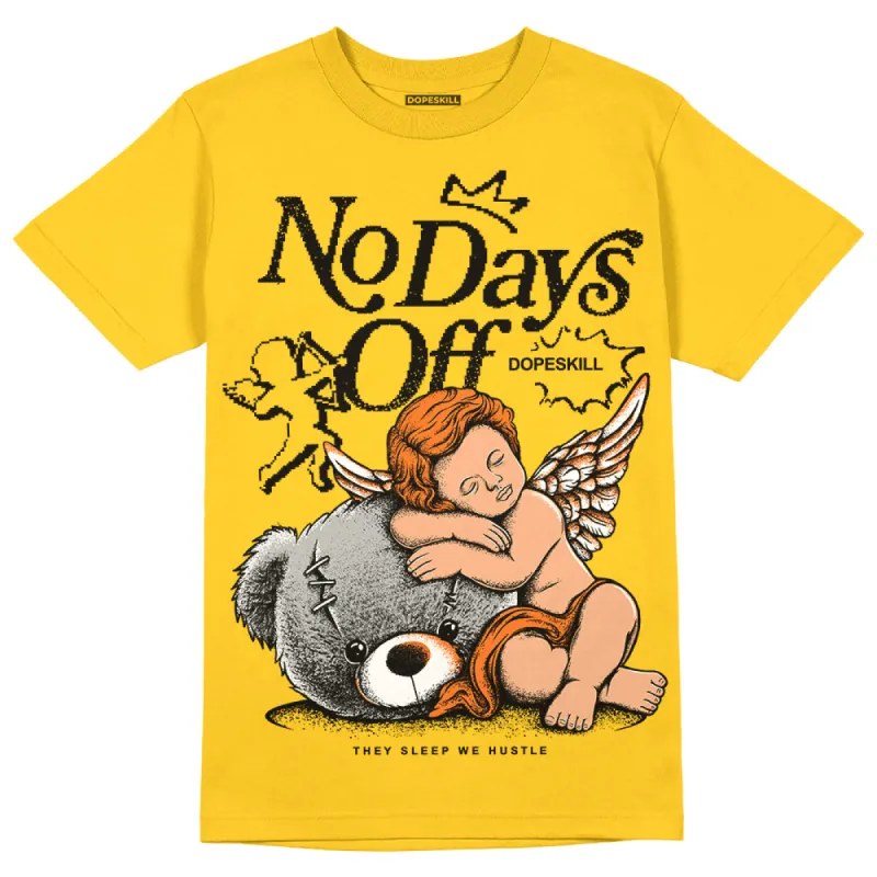 Vivid Sulfur 4s DopeSkill Yellow T-shirt New No Days Off Graphic sold by DopeSkill