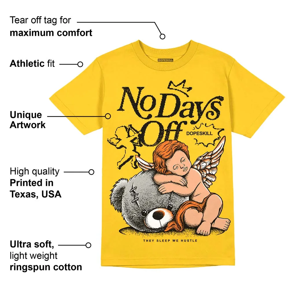 Vivid Sulfur 4s DopeSkill Yellow T-shirt New No Days Off Graphic sold by DopeSkill product image thumbnail 2