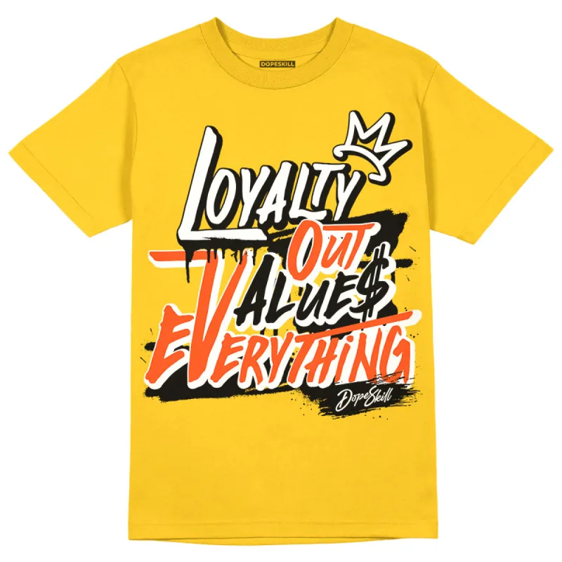 Vivid Sulfur 4s DopeSkill Yellow T-shirt LOVE Graphic sold by DopeSkill