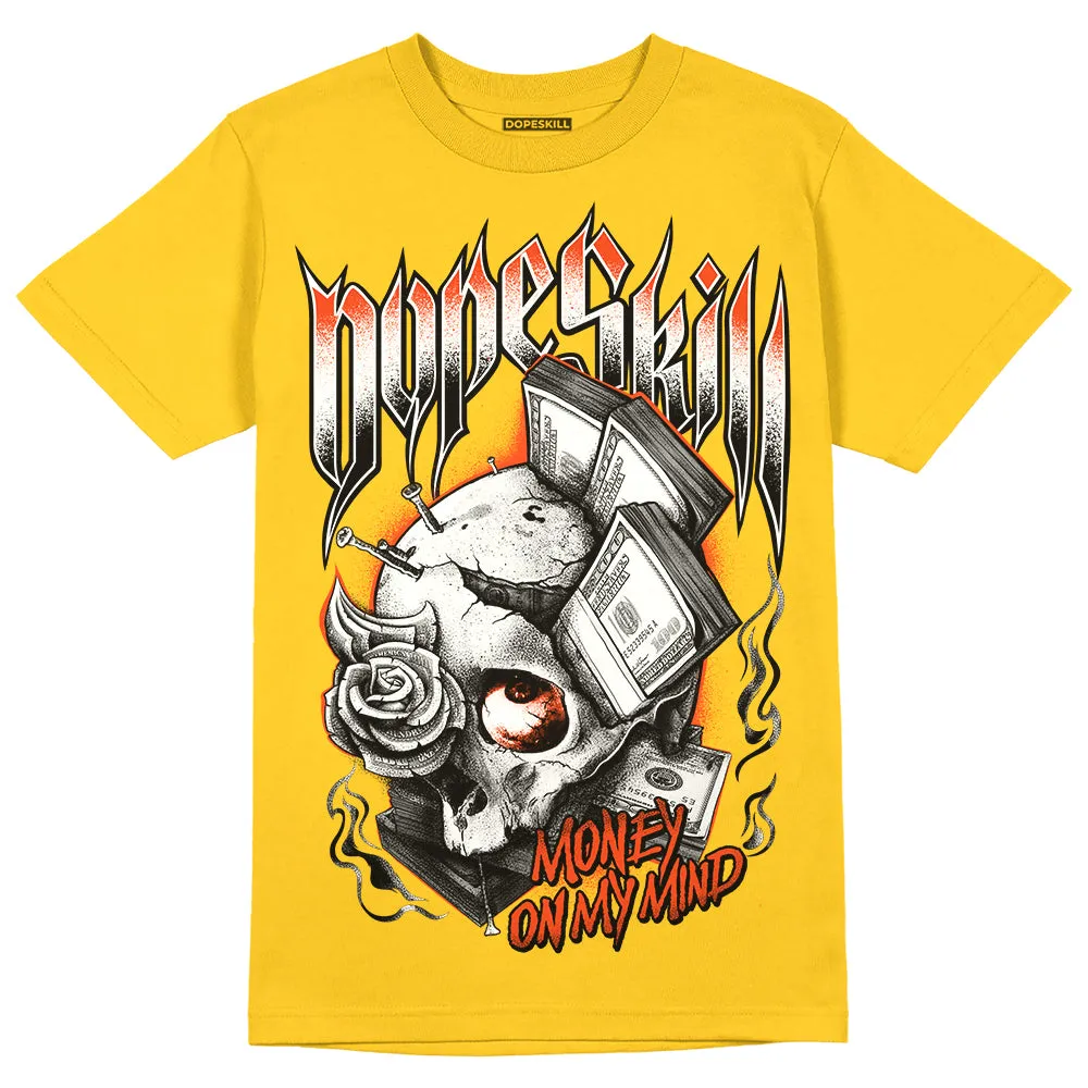 Vivid Sulfur 4s DopeSkill Yellow T-shirt Money On My Mind Graphic sold by DopeSkill