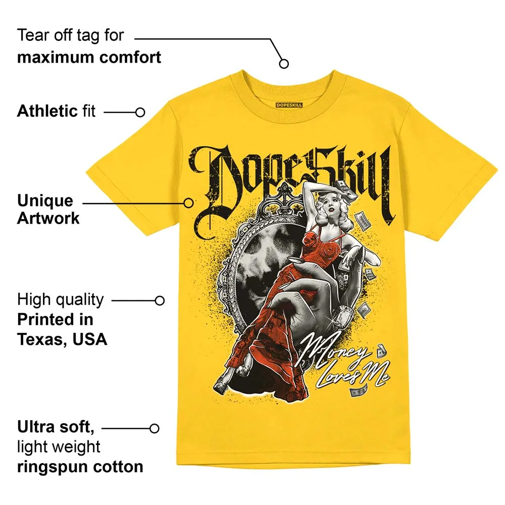 Vivid Sulfur 4s DopeSkill Yellow T-shirt Money Loves Me Graphic sold by DopeSkill product image thumbnail 2