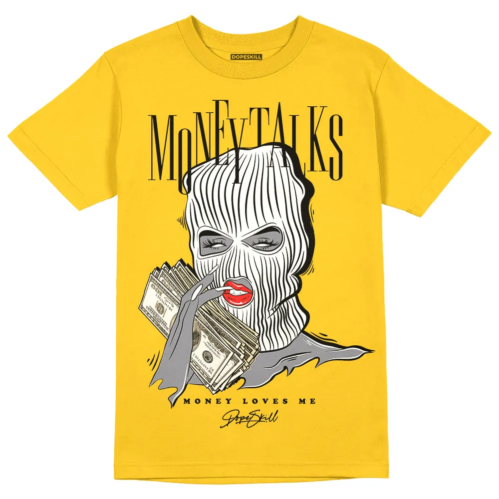 Vivid Sulfur 4s DopeSkill Yellow T-shirt Money Talks Graphic sold by DopeSkill